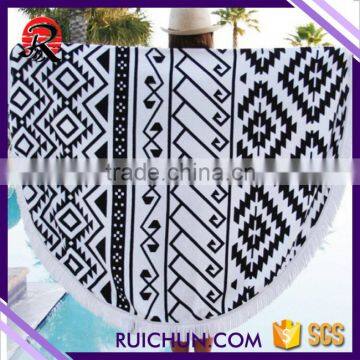 new design round pom towel stocklot with tassel fringe