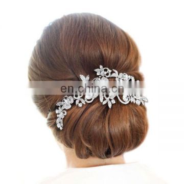Fancy Silver Bridal Wedding Crystal Rhinestones Diamante Hair Combs