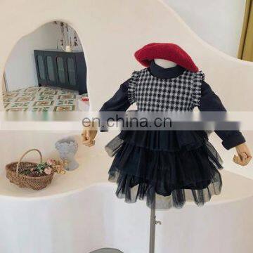 ins Korean children's clothing  small and medium-sized children's girls' skirts, Nepalese plaid vest skirt, small fragrant lace