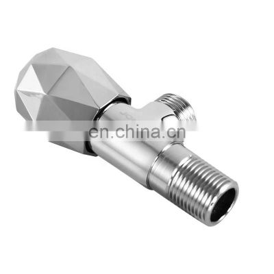 bathroom Brass double sink faucet cut-off valve thread fittings for connection Angle cock valve