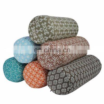 100% Good Quality Cotton Printed yoga Bolster