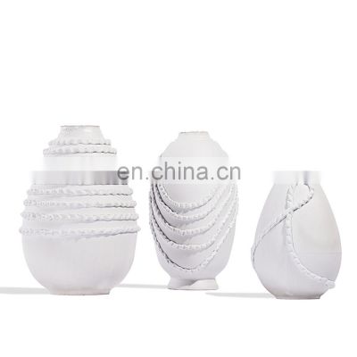 Wabi-Sabi Hand Craft Ceramic Big Belly Vase For House Decoration