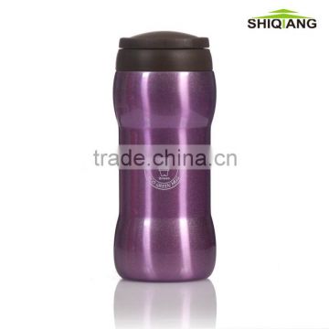 300ml wave shape stainless steel vacuum coffee tumblers with tea filter