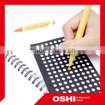 Transparent plastic cover notebook with 1C printing, spiral notebook with transparent cover