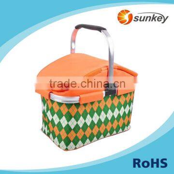 Hot Collapsible 4 Person Picnic Basket with single hanle