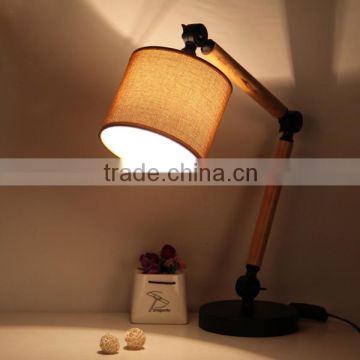 Reading table lamp wood table light