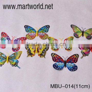 11cm Colorful artificial feather butterflies for wedding decoration;Delicate feather butterfly garland for events&party(MBU-014)