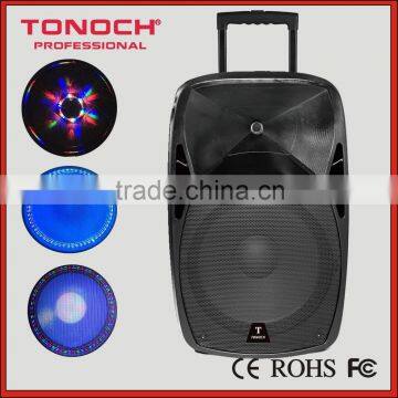 15" Full Range Portable Battery Rechargeable Amplifier PA Speaker