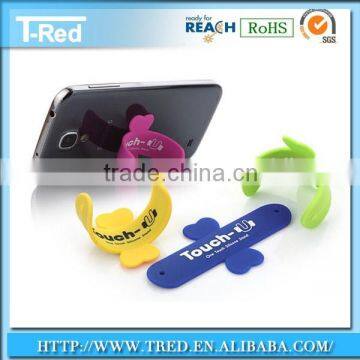 touch-u silicone phone stand with all kinds of color with retails package