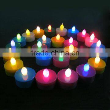 Different color and shaped flameless battery tealights decorative led candles