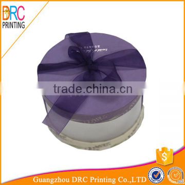 Round cylinder paper gift box for flower