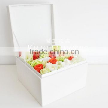 Custom white sweet square flower box wholesaler
