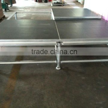 Height adjustable aluminum stage for event