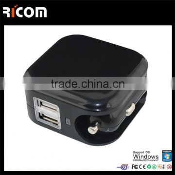 patent EU/US/usb car charger with 2 port usb car charger use in car and home charger-UC311-Shenzhen Ricom