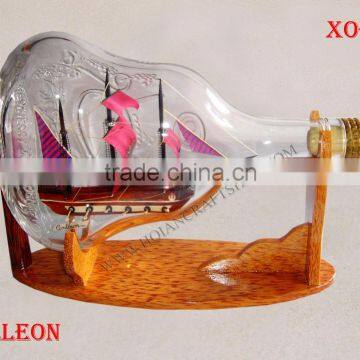 GALLEON SHIP IN XO BOTTLE - HANDMADE SHIP MODEL, SPECIAL GIFT