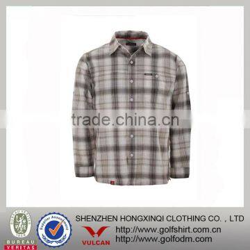 100 Cotton Long Sleeve Outdoor Leisure Check Shirts For Men