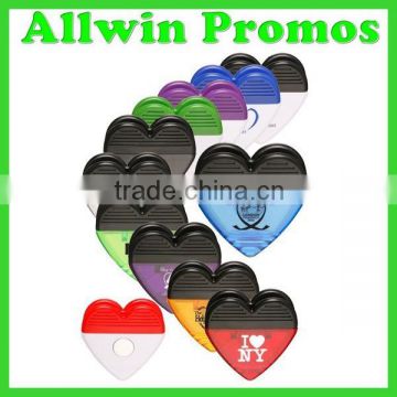 Heart Shaped Plastic Memo Clips Magnetic Clip