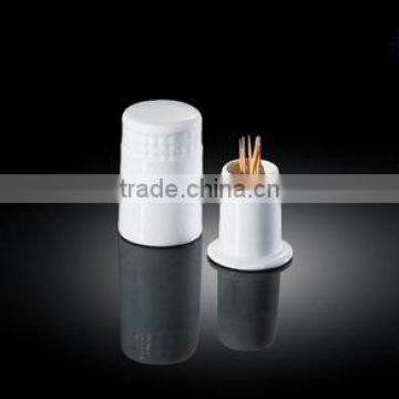 H1111 cylinder design oem white corumdum porcelain hotel toothpicks