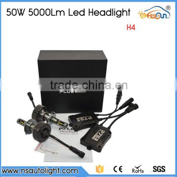 New Design H4 Led Headlight Cars High Low Beam 50W Fog Light Kit LED Lamp Xenon Car-Styling LED Bulbs For Cars