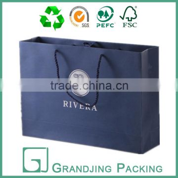 Luxury suit packaging paper bag for famous brand