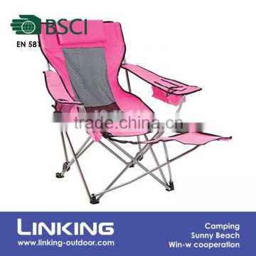 pink recliner with cooler bag for girls