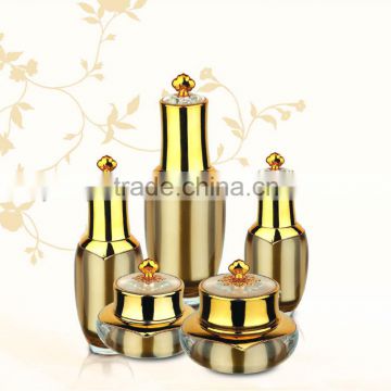 2013 new type crown shaped cosmetic containers, lotion bottle and cream jar