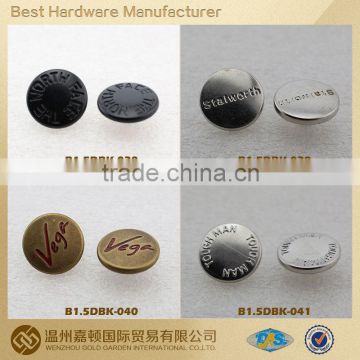 Alloy-made coat snap button for Apparel, various designs customized