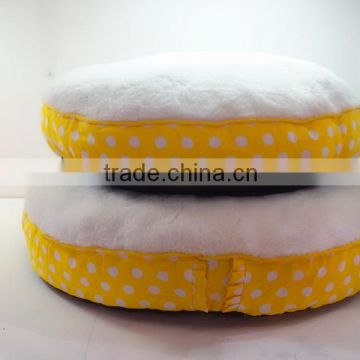Yellow cute circle shape pet mat/cheap round shape dog mat /pet bedding