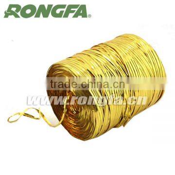 250m per roll Golden Metallic twist tie for manual packaging