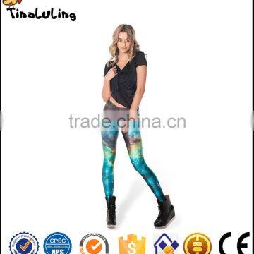 2017 Brand New 3D Digital Blue Galaxy Sexy Legins Fashion Slim Leggins Printed Women Leggings