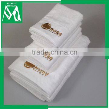 embroidery logo hotel face towel in 100% cotton material