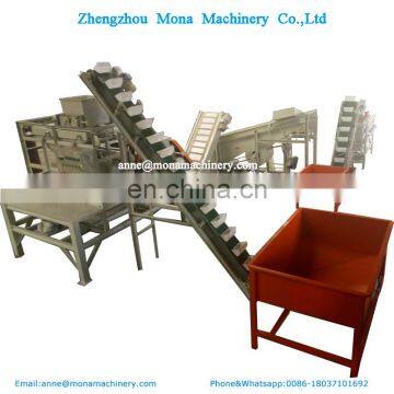 Almond cashew nuts shelling machine and shell kernel separator production line