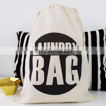 Best natural white cotton drawstring buy laundry hamper bag online