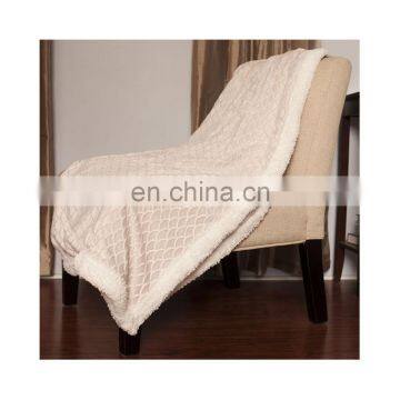 Decorative Double Layers Warm Minky Fleece Wholesale Sherpa Blanket