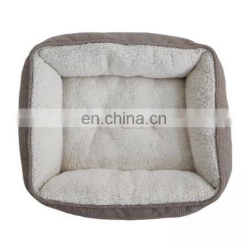 Fashion Design Checked Canvas Fabric and SUEDE Pet Bed Winter Warm Plush Pet Bed for Dogs and Cats
