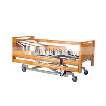 Medical furniture adjustable electric hospital wooden bed For home use