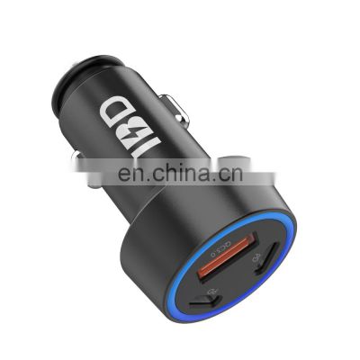 Hot Sale 58W Quick charger aluminium alloy  with LED light OEM /ODM High quality wholesale  fast shipping car charger