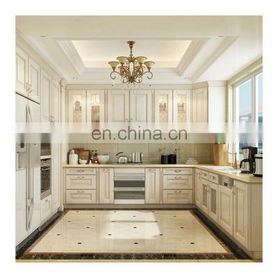 USA Classic Shaker Kitchen Furniture Custom Made White Solid Wood Kitchen Cabinets Designs