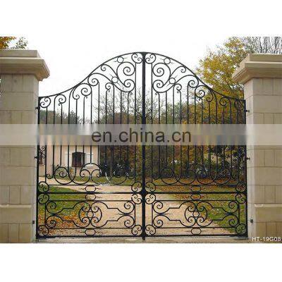 European style modern house gate designs front door wrought iron main gate for garden