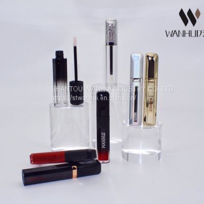 LP001 Hot Sale Empty Cosmetic Liquid Lip Gloss Tube Container Lipstick Screen Printing Square Hot Stamping Screw