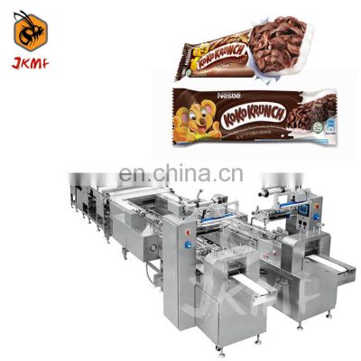 In Stock Fully Automatic Cereal Bars Packing Line Protein Bar Packing Machine Bar Wrapping Machine