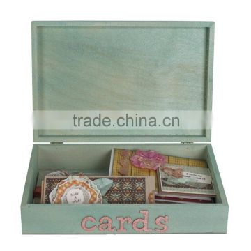 Wooden gift box wooden cards box wooden storage box