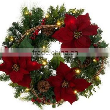 Top quality Red flowers Christmas wreaths
