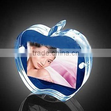clear acrylic/pmma apple&fruit shape magnetic photo&picture frame