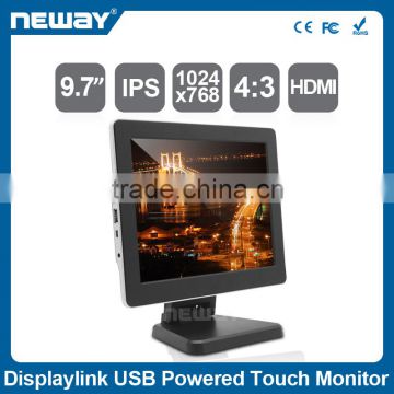 9.7 inch 1024*768 resolution LED bachlight touch function optional abundant interface IPS screen