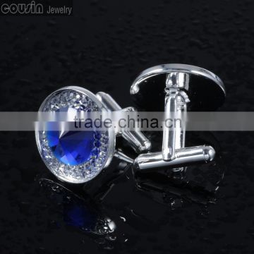 Plating Cufflinks 18mm sapphire Simulated crystal for Shirt men and women Cousin Jewelry