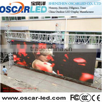 Hign quality outdoor concert stage background large led display/p6 full color video rental led display giant led screeen