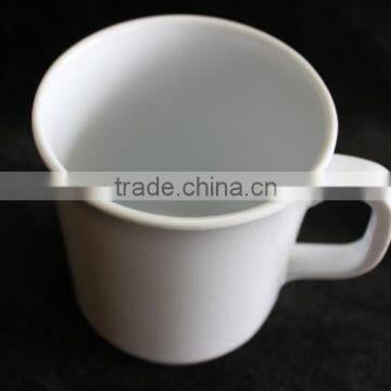 Plain white melamine cup with handle for sale