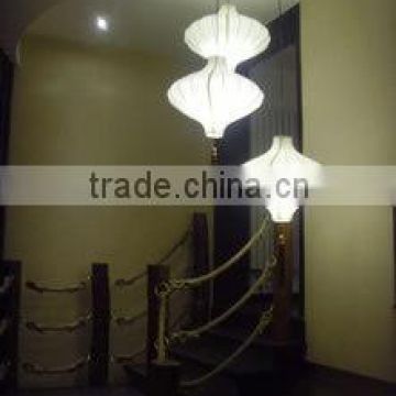 Chinese antique style hotel fabric drop lightings
