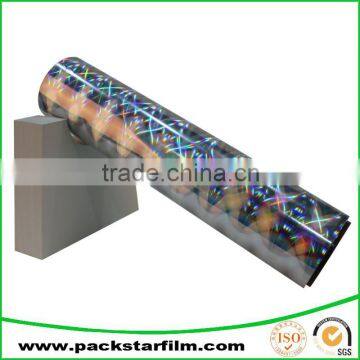 Free sample provided reticulated PET film holographic from China manufacture